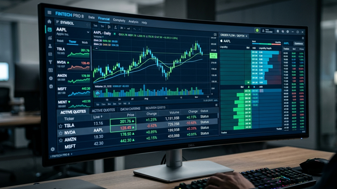 Trading Lab institutional research terminal showing quantitative market data and stress-test metrics.